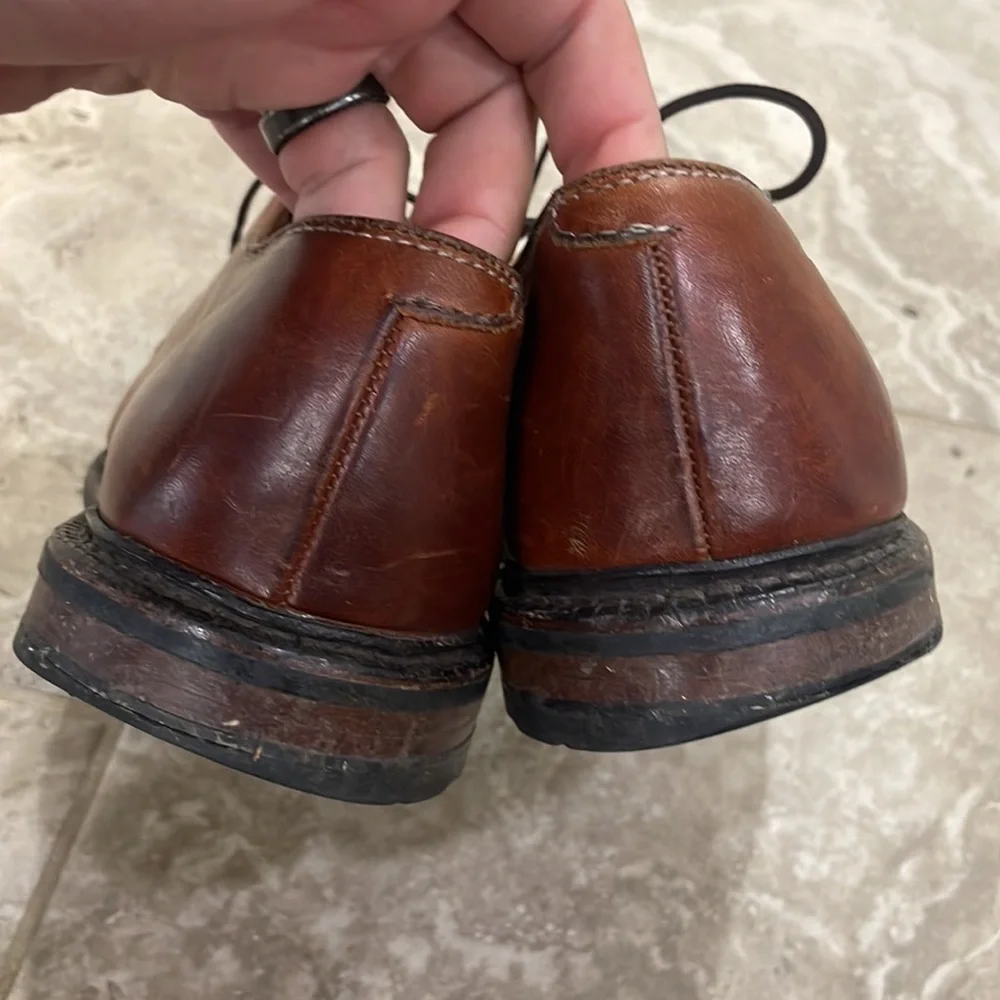 Allen Edmonds Mens Black Hills 2995 Brown Plain Toe Oxford Dress Shoes‎ Size 9.5